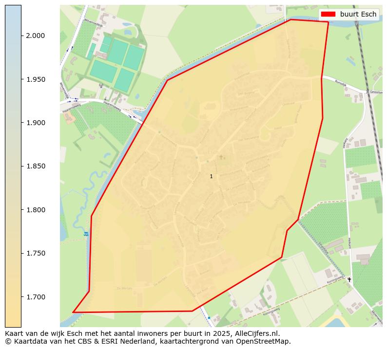 Afbeelding van de buurt Esch op de kaart.