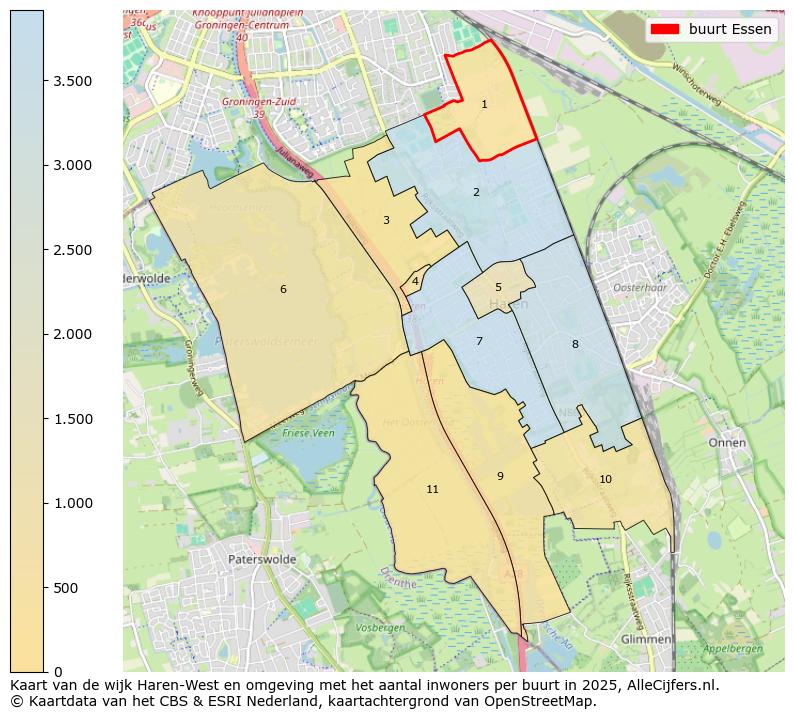 Afbeelding van de buurt Essen op de kaart.
