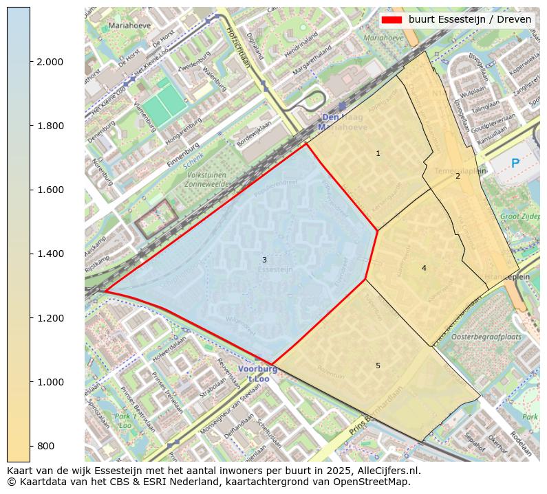 Afbeelding van de buurt Essesteijn / Dreven op de kaart.