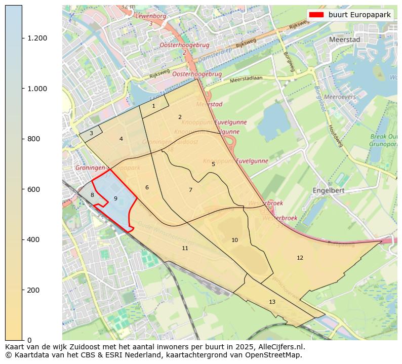 Afbeelding van de buurt Europapark op de kaart.