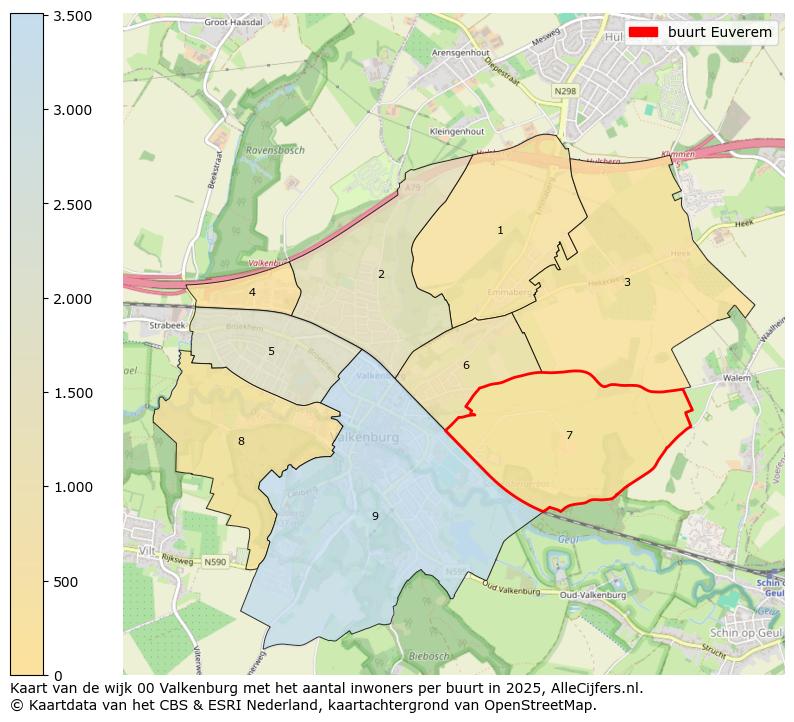 Afbeelding van de buurt Euverem op de kaart.