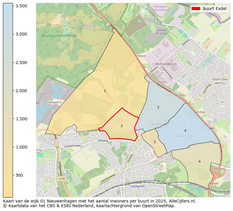Afbeelding van de buurt Exdel op de kaart.