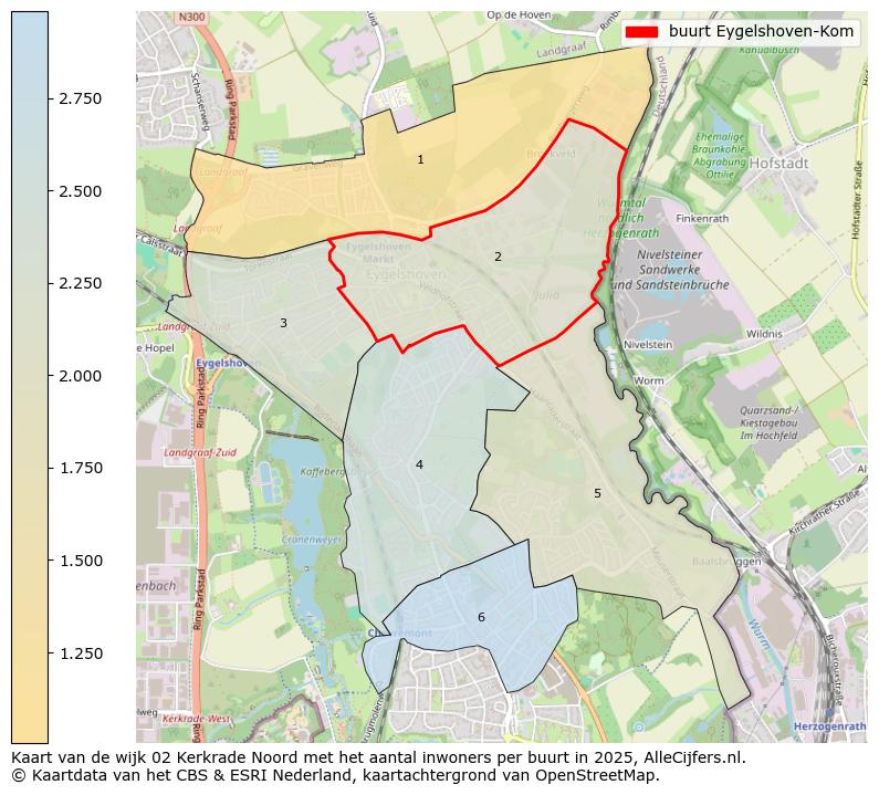 Afbeelding van de buurt Eygelshoven-Kom op de kaart.