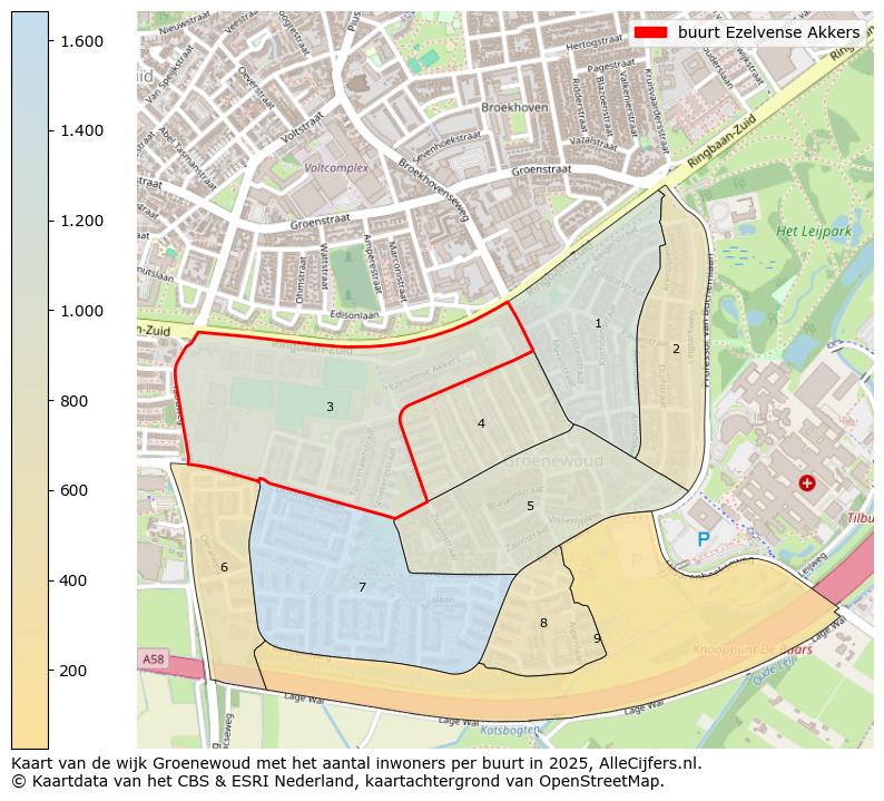 Afbeelding van de buurt Ezelvense Akkers op de kaart.