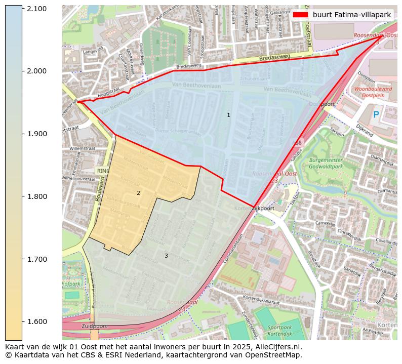 Afbeelding van de buurt Fatima-villapark op de kaart.