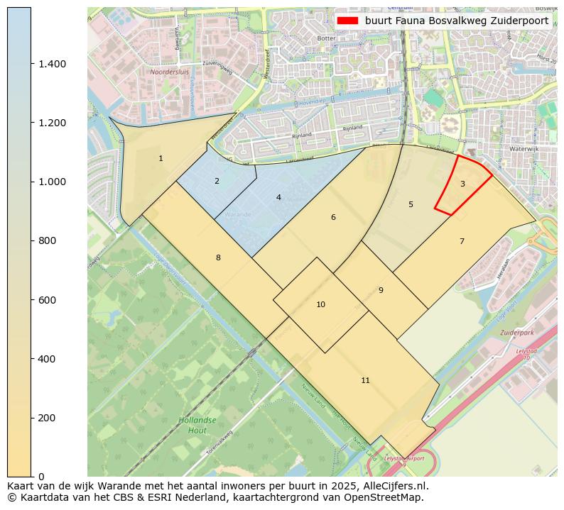 Afbeelding van de buurt Fauna Bosvalkweg Zuiderpoort op de kaart.