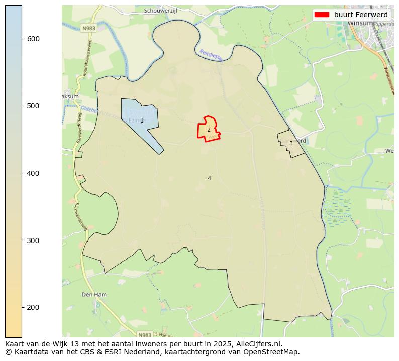 Afbeelding van de buurt Feerwerd op de kaart.
