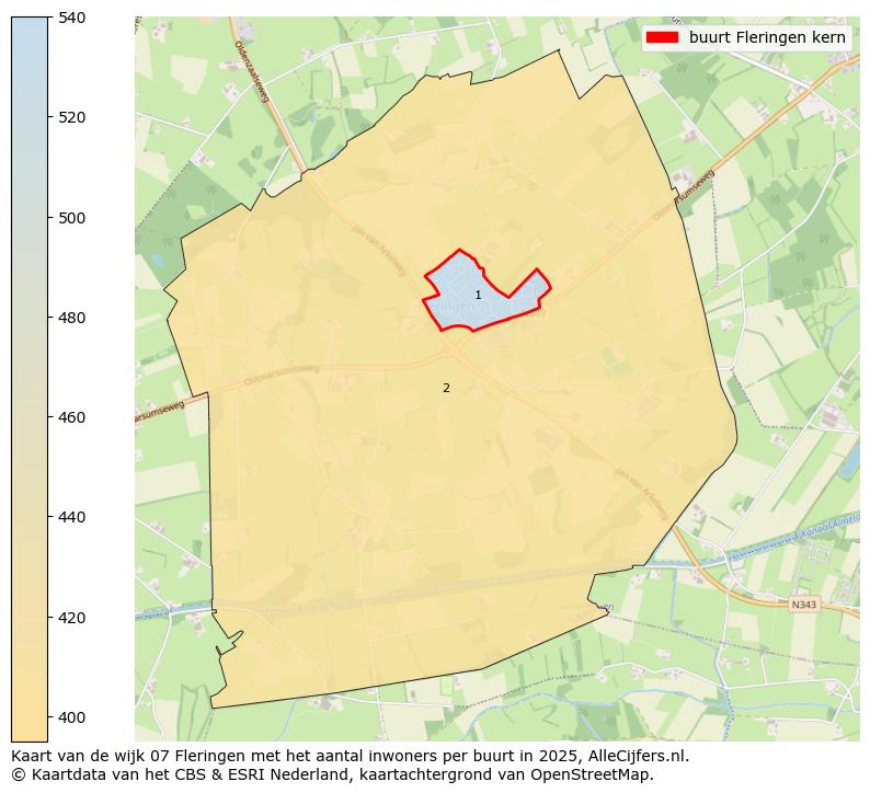 Afbeelding van de buurt Fleringen kern op de kaart.