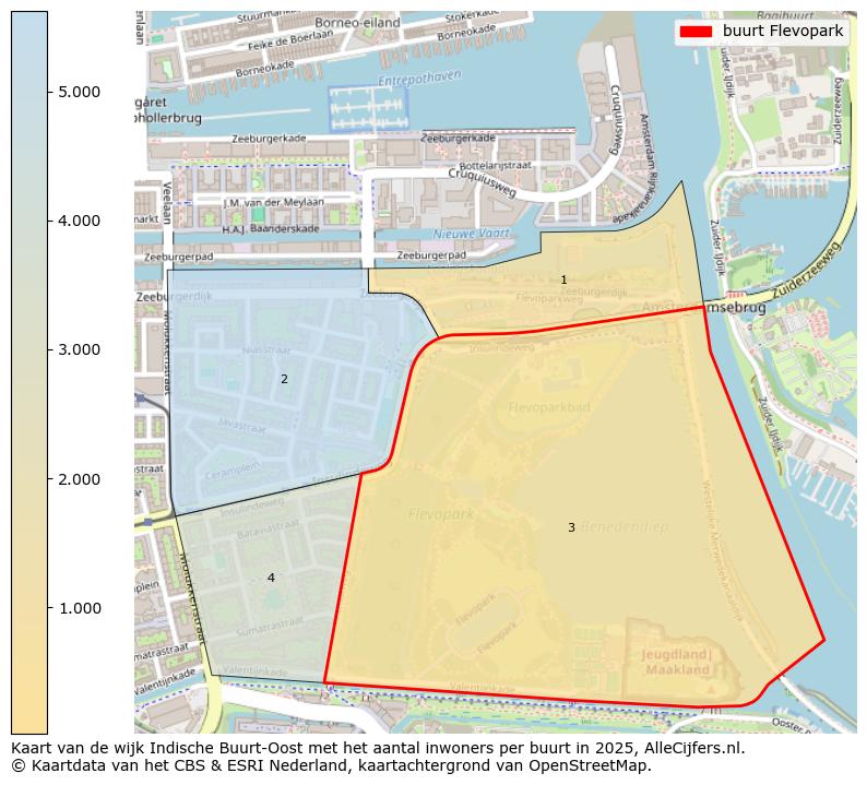 Afbeelding van de buurt Flevopark op de kaart.
