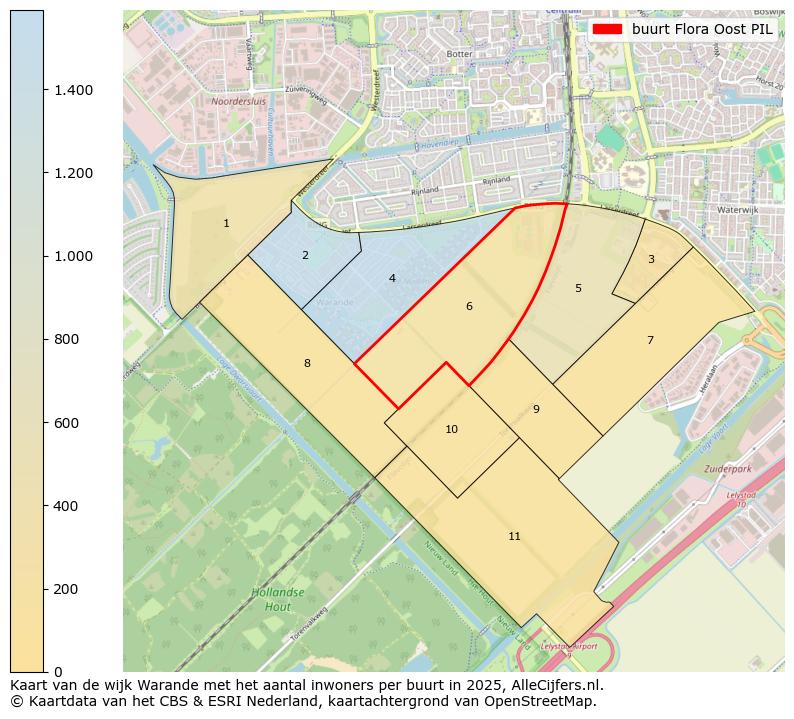 Afbeelding van de buurt Flora Oost PIL op de kaart.