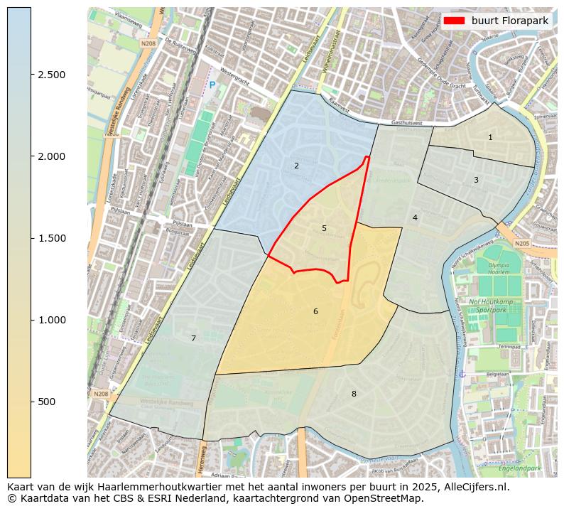 Afbeelding van de buurt Florapark op de kaart.