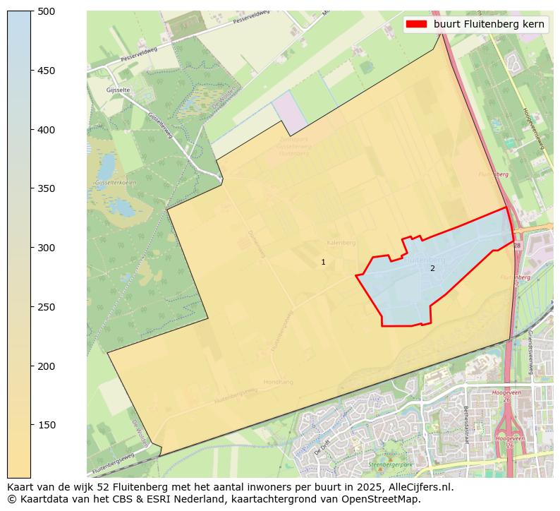 Afbeelding van de buurt Fluitenberg kern op de kaart.