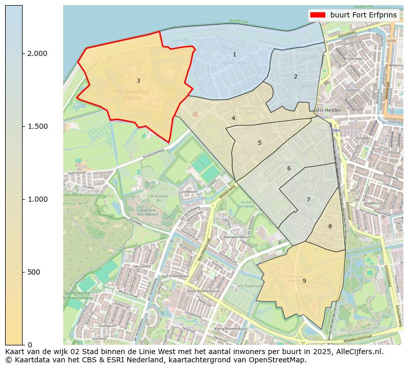 Afbeelding van de buurt Fort Erfprins op de kaart.