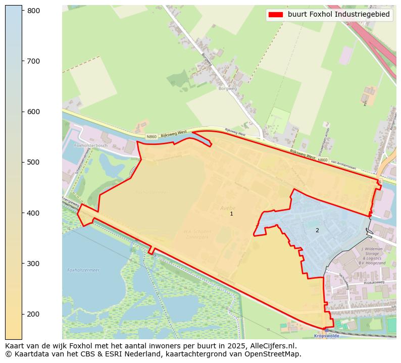 Afbeelding van de buurt Foxhol Industriegebied op de kaart.