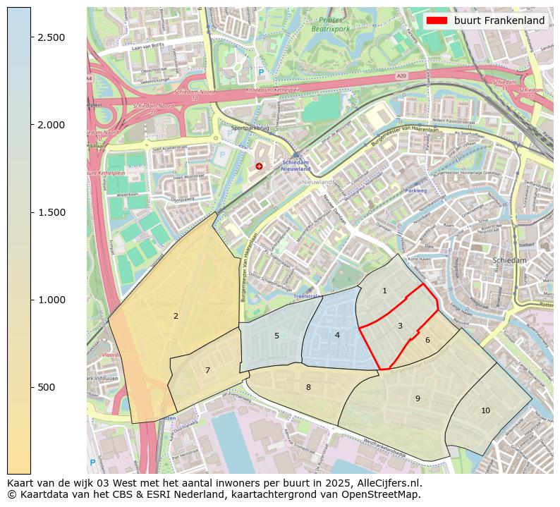 Afbeelding van de buurt Frankenland op de kaart.