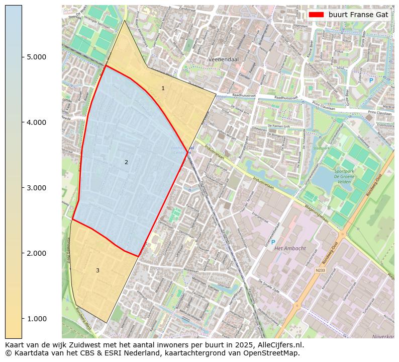 Afbeelding van de buurt Franse Gat op de kaart.