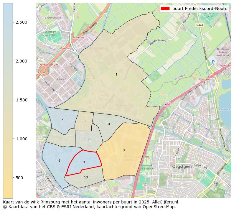 Afbeelding van de buurt Frederiksoord-Noord op de kaart.