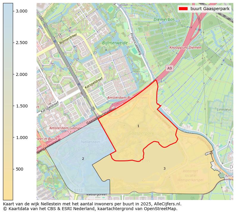 Afbeelding van de buurt Gaasperpark op de kaart.