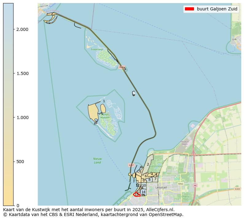 Afbeelding van de buurt Galjoen Zuid op de kaart.
