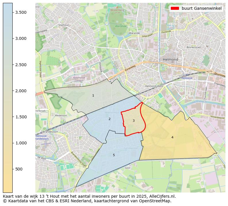 Afbeelding van de buurt Gansenwinkel op de kaart.