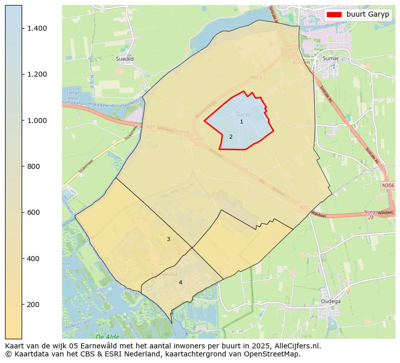 Afbeelding van de buurt Garyp op de kaart.