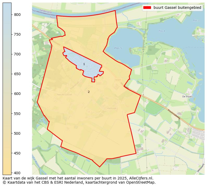 Afbeelding van de buurt Gassel buitengebied op de kaart.