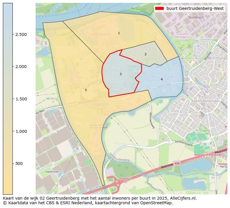 Afbeelding van de buurt Geertruidenberg-West op de kaart.