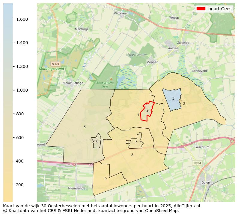 Afbeelding van de buurt Gees op de kaart.