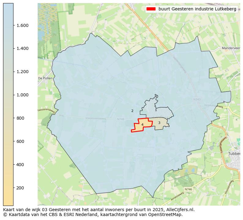 Afbeelding van de buurt Geesteren industrie Lutkeberg op de kaart.