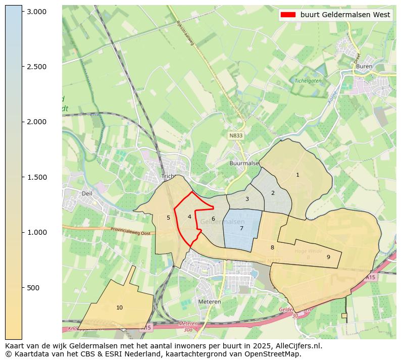 Afbeelding van de buurt Geldermalsen West op de kaart.