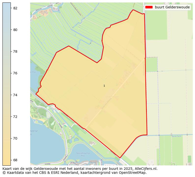 Afbeelding van de buurt Gelderswoude op de kaart.