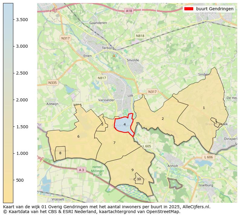 Afbeelding van de buurt Gendringen op de kaart.