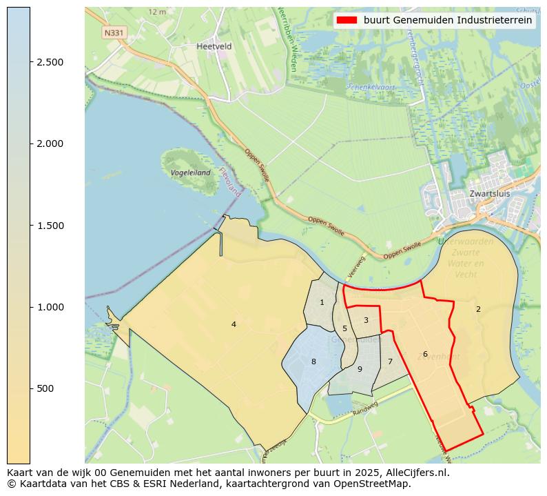 Afbeelding van de buurt Genemuiden Industrieterrein op de kaart.