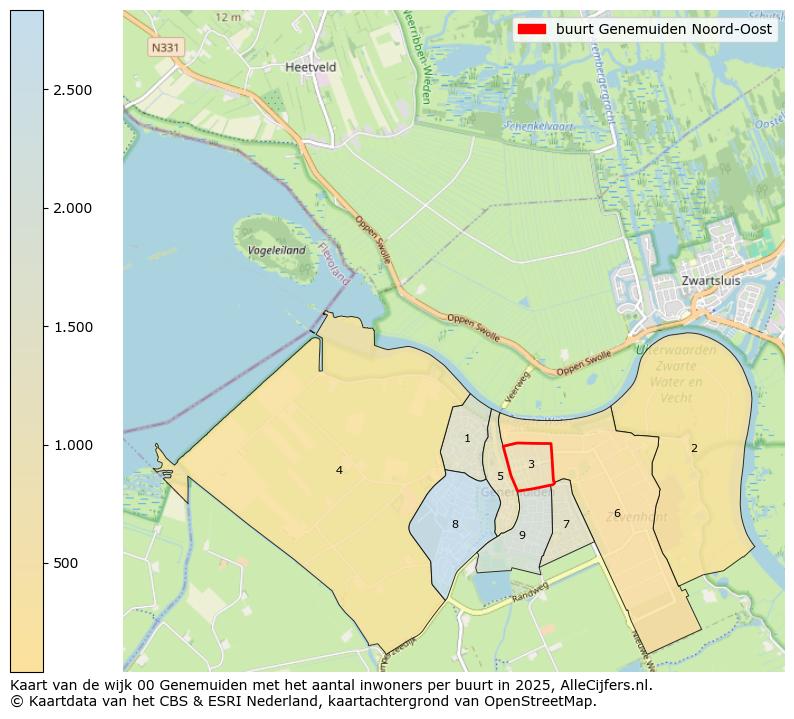 Afbeelding van de buurt Genemuiden Noord-Oost op de kaart.