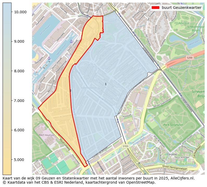 Afbeelding van de buurt Geuzenkwartier op de kaart.