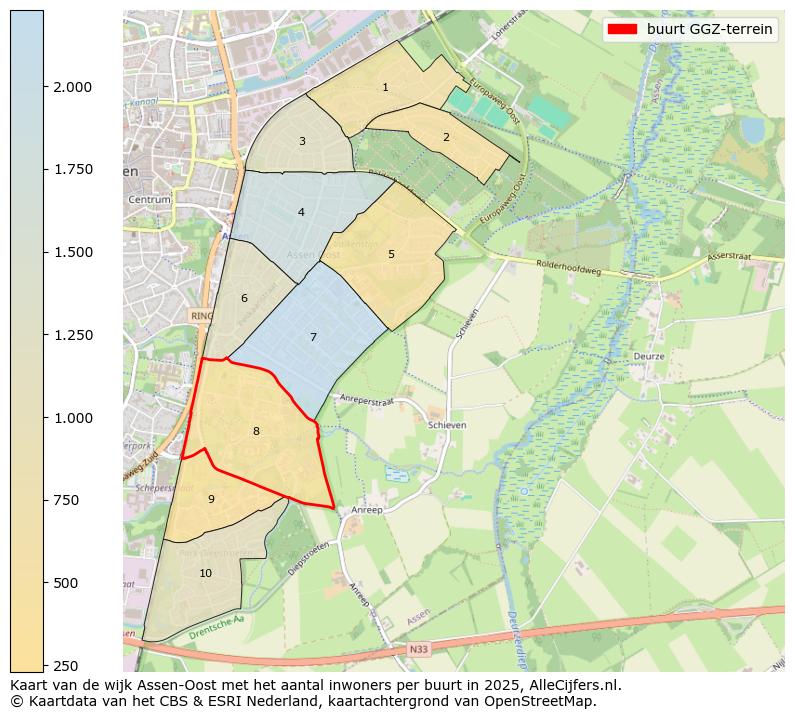 Afbeelding van de buurt GGZ-terrein op de kaart.