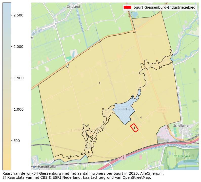 Afbeelding van de buurt Giessenburg-Industriegebied op de kaart.