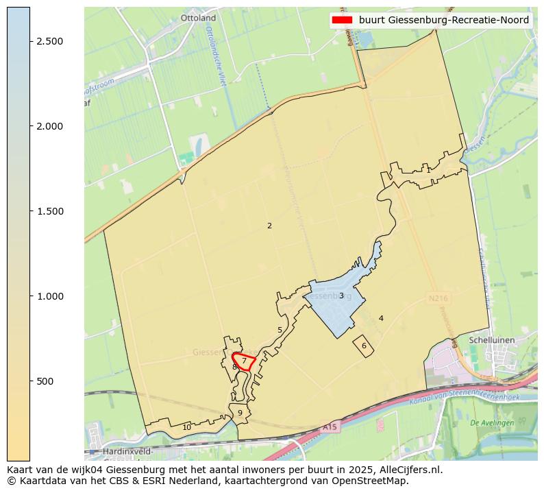Afbeelding van de buurt Giessenburg-Recreatie-Noord op de kaart.