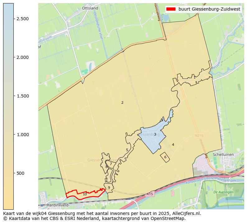 Afbeelding van de buurt Giessenburg-Zuidwest op de kaart.