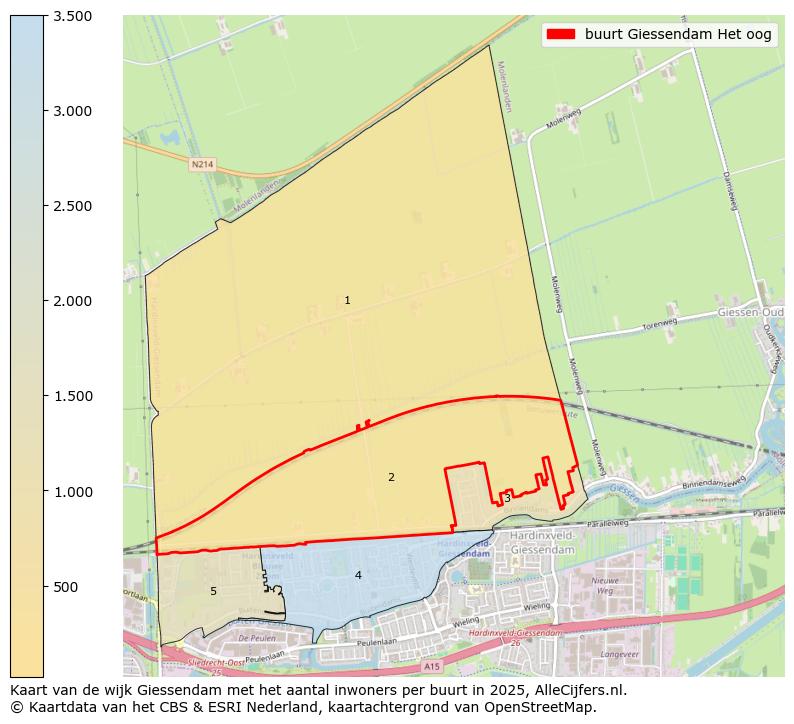 Afbeelding van de buurt Giessendam Het oog op de kaart.