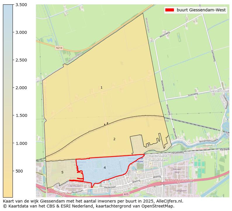 Afbeelding van de buurt Giessendam-West op de kaart.