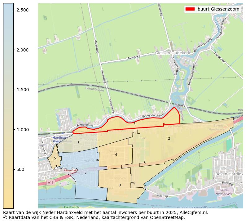 Afbeelding van de buurt Giessenzoom op de kaart.