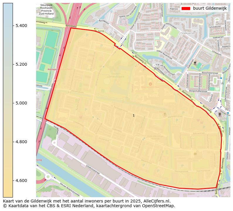 Afbeelding van de buurt Gildenwijk op de kaart.