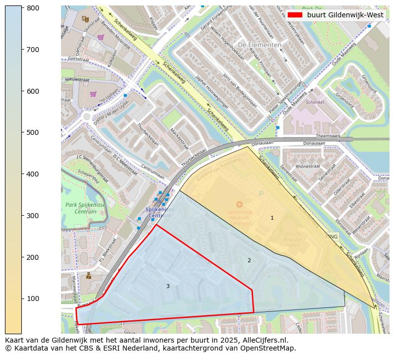 Afbeelding van de buurt Gildenwijk-West op de kaart.