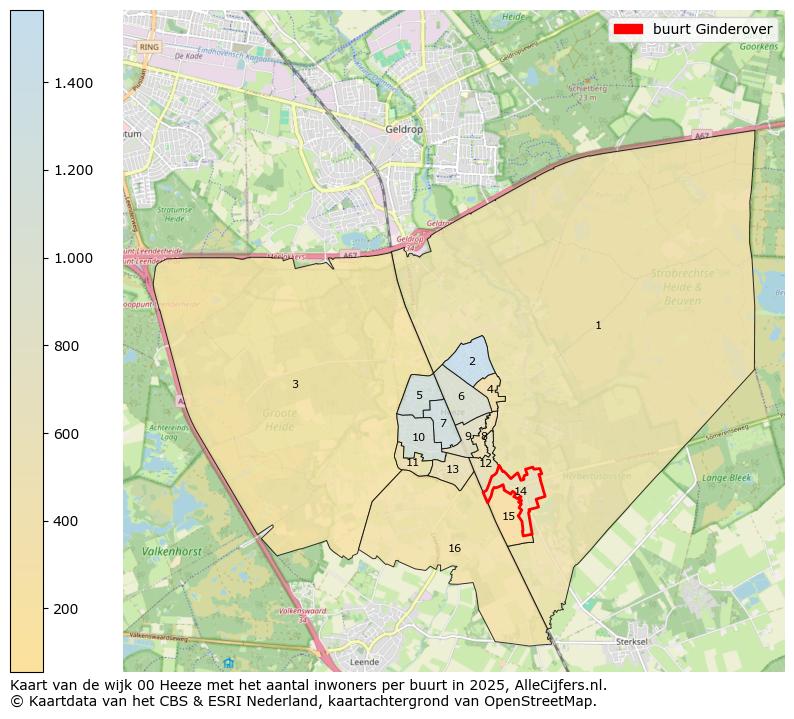 Afbeelding van de buurt Ginderover op de kaart.