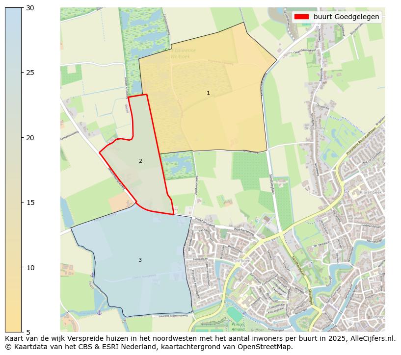 Afbeelding van de buurt Goedgelegen op de kaart.