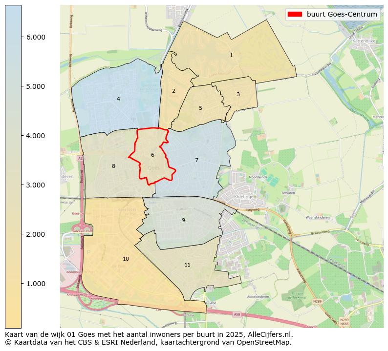 Afbeelding van de buurt Goes-Centrum op de kaart.