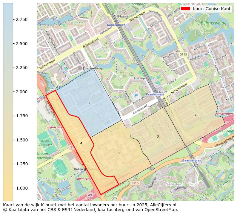 Afbeelding van de buurt Gooise Kant op de kaart.