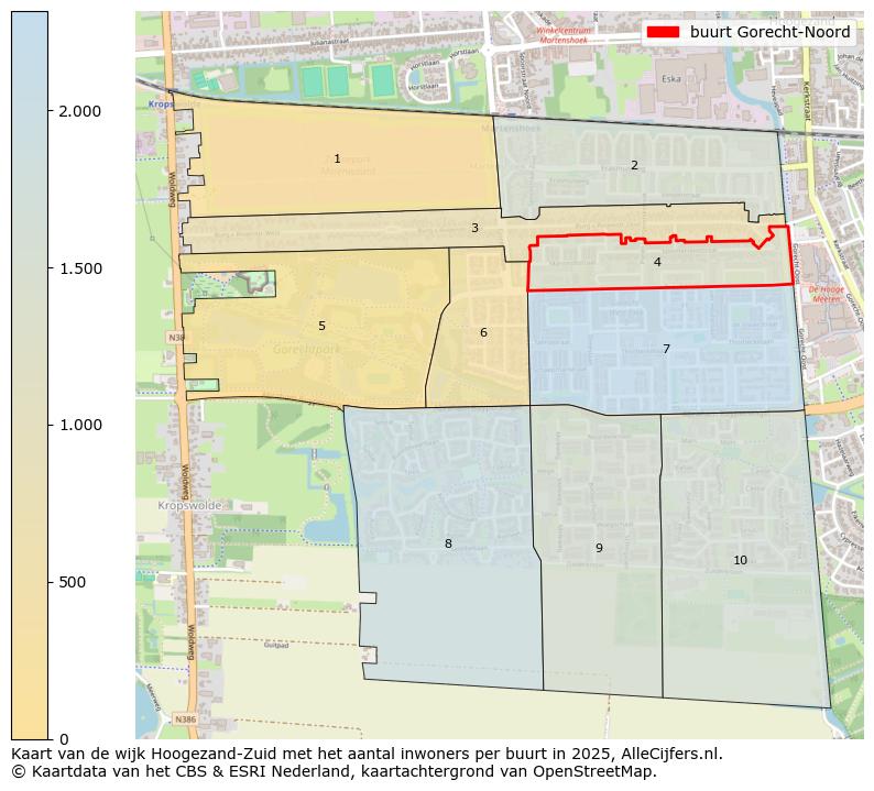 Afbeelding van de buurt Gorecht-Noord op de kaart.