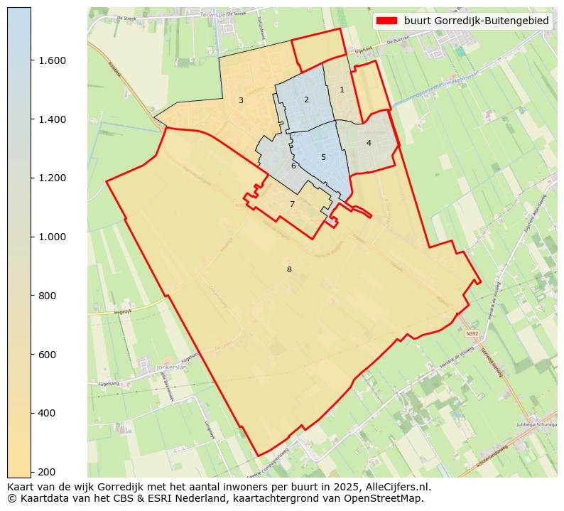 Afbeelding van de buurt Gorredijk-Buitengebied op de kaart.